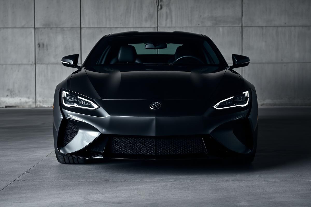 Premium coupe in a concrete studio